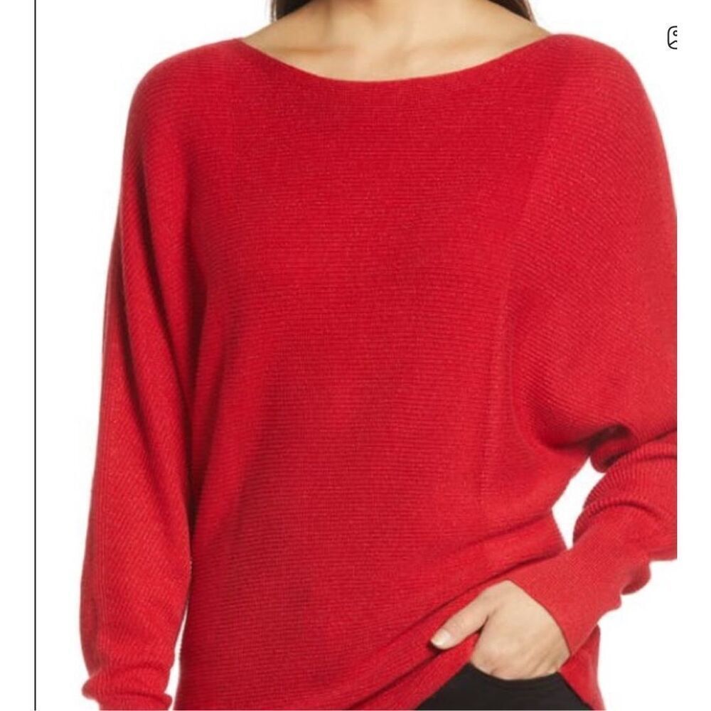 Tommy Bahama Sparkle Bonita Dolman Top Pullover Sweater Size L